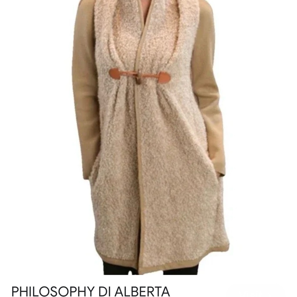 Philosophy di Alberta Ferretti Beige and Brown Cardigan